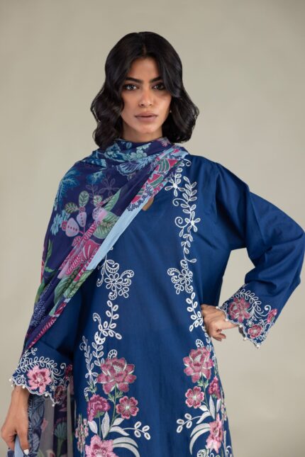 Embroidered Cambric Fabrics 3-Piece - V2