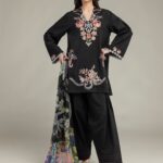 Embroidered Cambric Fabrics 3-Piece - V1