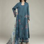 Embroidered Cambric Fabrics 3-Piece - V1