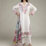 Embroidered Cambric Fabrics 3-Piece - V1