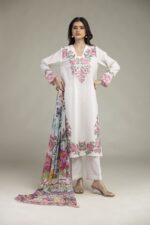Embroidered Cambric Fabrics 3-Piece - V1