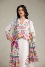Embroidered Cambric Fabrics 3-Piece - V3