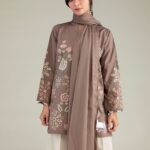 Brown Lawn Dupatta - View 1