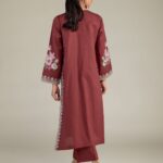 Maroon V-Neck Kurta - View 1