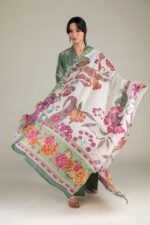 Lawn Floral Dupatta - View 3