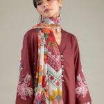 Floral Lawn Dupatta - View 1