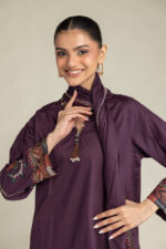 Purple Lawn Dupatta - View 3