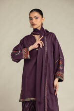 Purple Lawn Dupatta - View 4