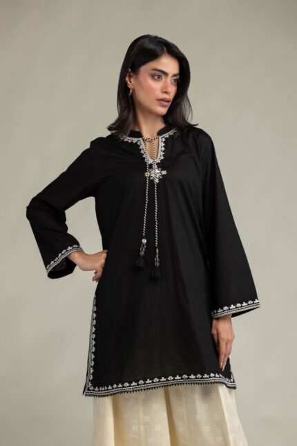 Short Black Kurta - View 2