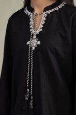Short Black Kurta - View 1