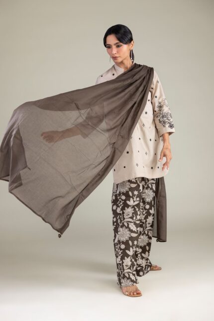 Lawn Solid Dupatta - View 2
