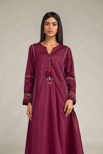 Longline Cotton Kurta - View 1