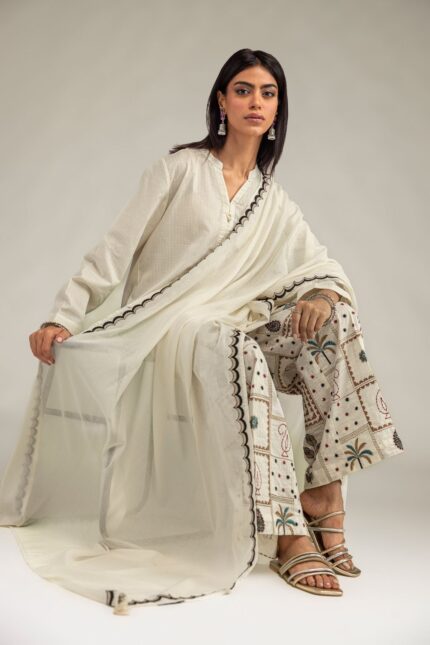 Lawn Dupatta - View 1
