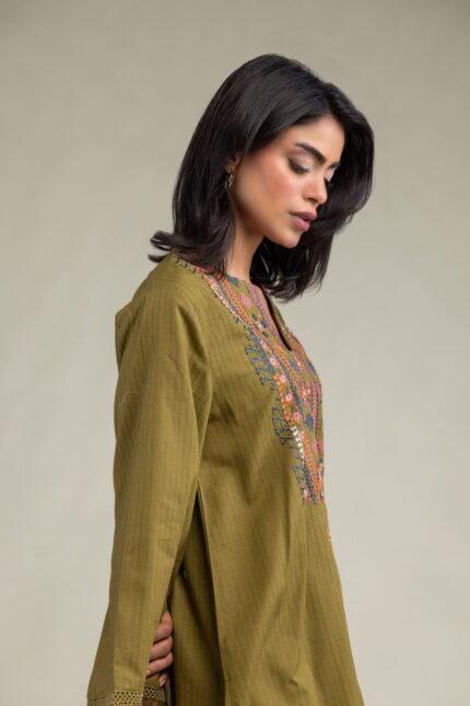 Cotton Dobby Kurta - View 1