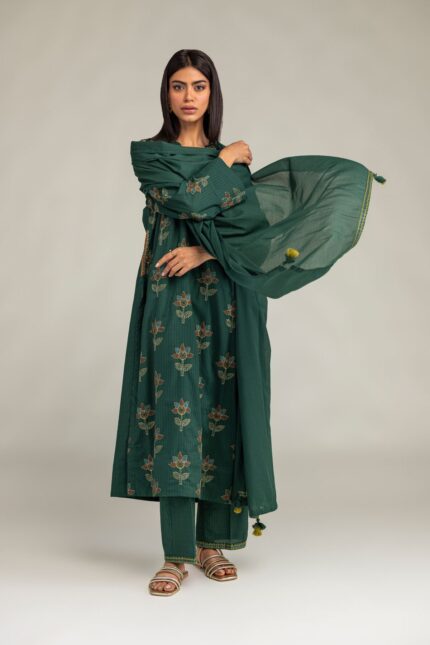 Floral Lawn Dupatta - View 2