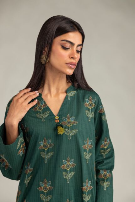Floral Longline Kurta - View 2
