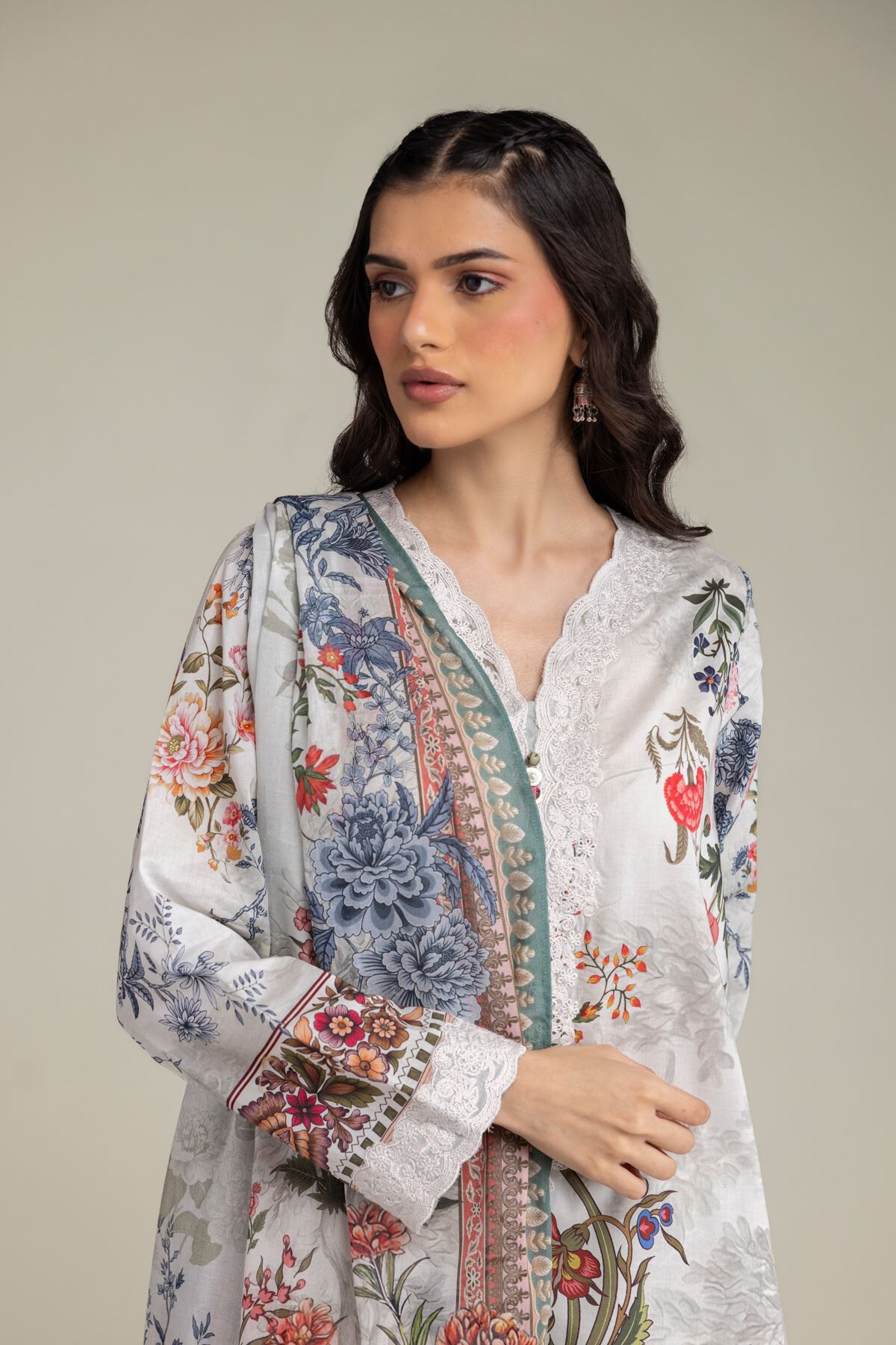 Floral Tailored 3-Piece-1 Floral Tailored 3-Piece - View 1