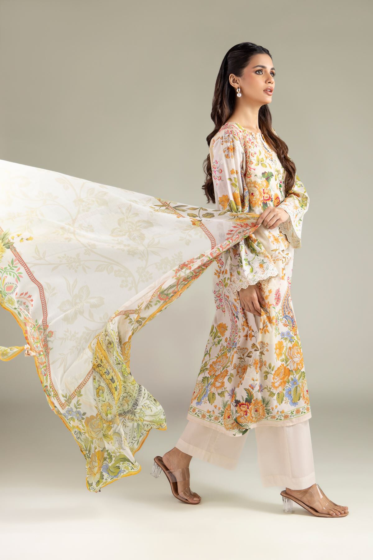 Floral Tailored 3-Piece-1 Floral Tailored 3-Piece - View 1