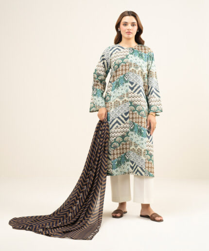 Unstitched 3-Piece Ensemble - View 1