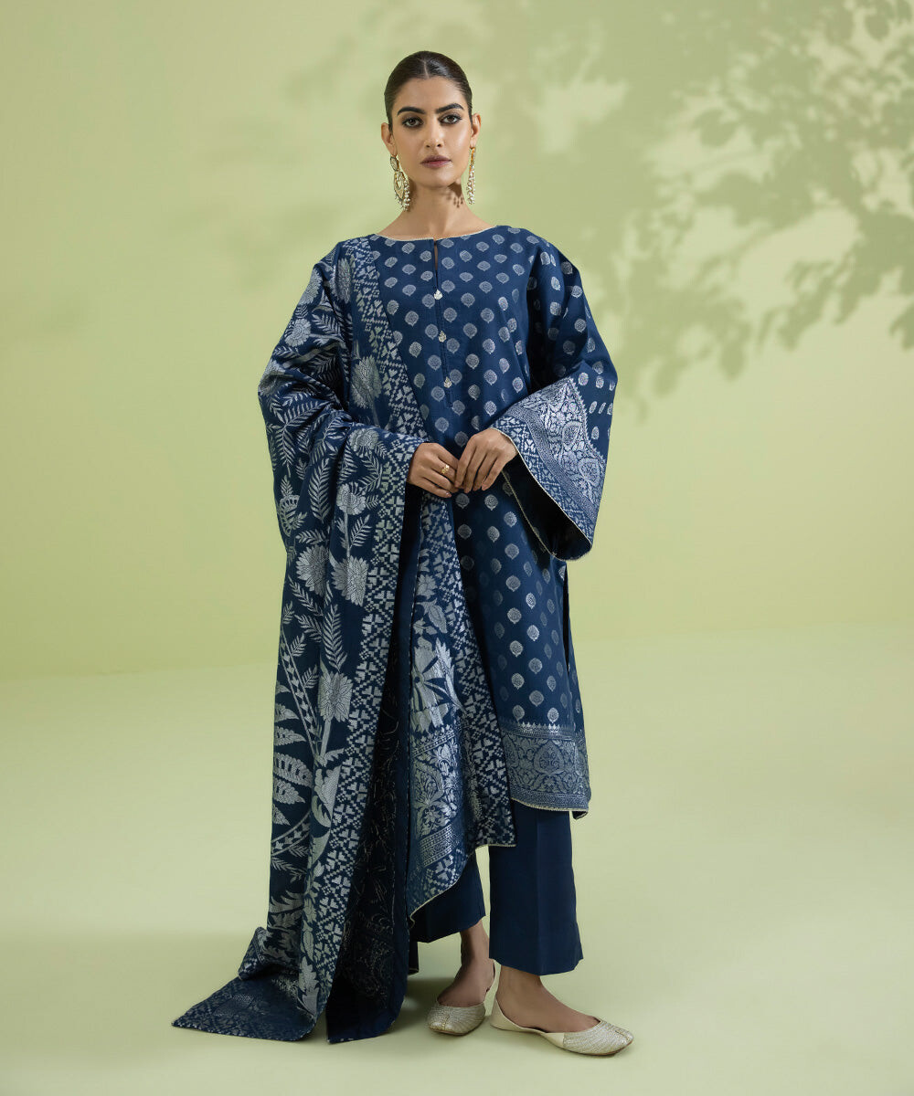Unstitched 3-Piece Ensemble - View 1 Unstitched 3-Piece Ensemble - View 1