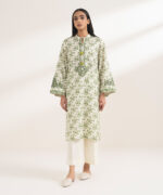 Mint Green Cross Hatch Straight Suit - View 3