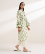 Mint Green Cross Hatch Straight Suit - View 1