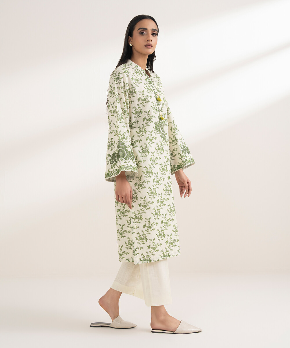 Mint Green Cross Hatch Straight Suit - View 1 Mint Green Cross Hatch Straight Suit - View 1