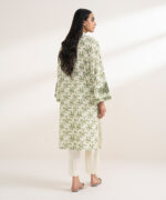 Mint Green Cross Hatch Straight Suit - View 2