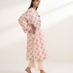 Peach Cotton Straight Suit - View 1