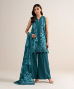 Teal Green Lawn Unstitched Ensemble - View 3