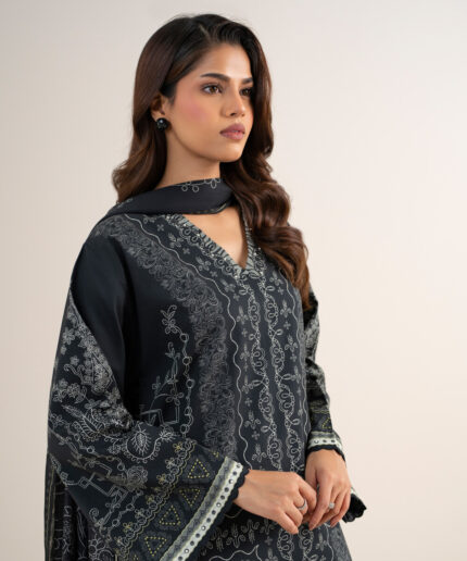 Black Lawn Unstitched Ensemble - View 2
