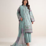 Grey Zari Lawn Unstitched Ensemble - View 1