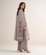 Beige Zari Lawn Unstitched Ensemble - View 4