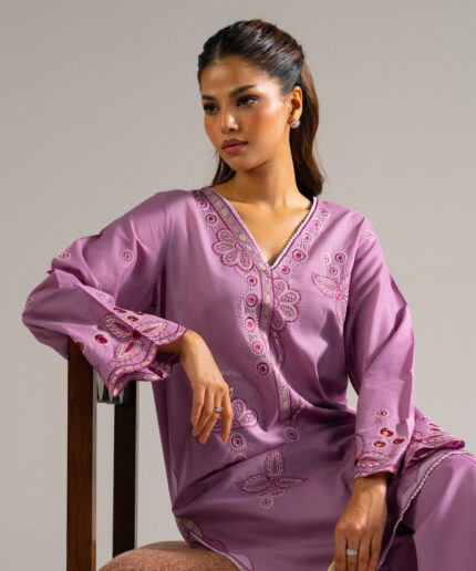 Lilac Lawn Straight Suit - View 2