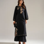 Black Lawn Straight Suit - View 1