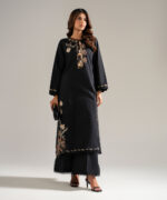 Black Lawn Straight Suit - View 1
