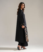 Black Lawn Straight Suit - View 2