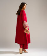 Maroon Lawn Straight Suit - View 3