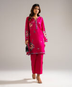 Pink Lawn Straight Suit - View 3