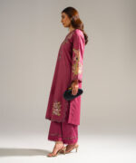 Mauve Lawn Straight Suit - View 3
