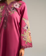 Mauve Lawn Straight Suit - View 2