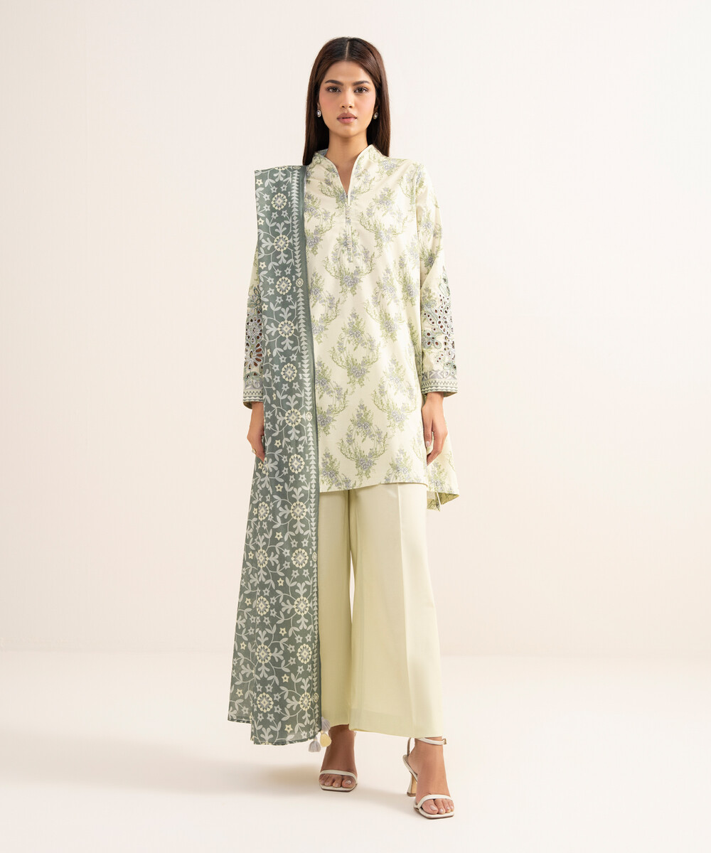 Unstitched 3-Piece Ensemble - View 1 Unstitched 3-Piece Ensemble - View 1