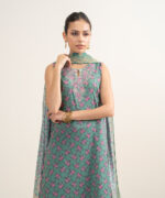 Emerland Green Lawn Unstitched Ensemble - View 4