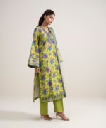 Parrot Green Lawn Unstitched Ensemble - View 5