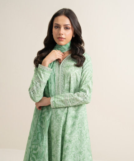 Mint Lawn Unstitched Ensemble - View 2