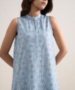 Ice Blue Lawn Unstitched Ensemble - View 3