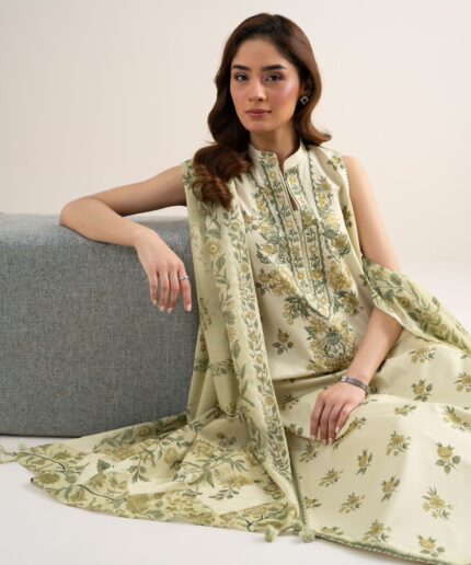 Unstitched 3-Piece Ensemble - View 1