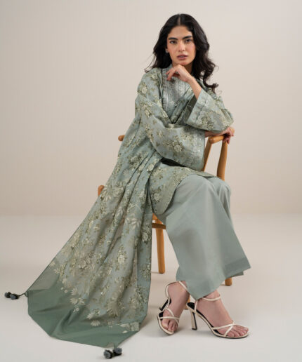 Unstitched 3-Piece Ensemble - View 2