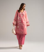 Blended Organza Straight Suit - View 4