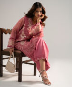 Blended Organza Straight Suit - View 5